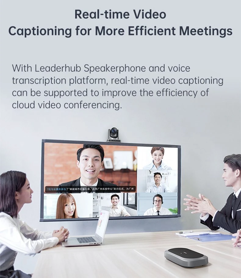 Leaderhub 4K Ai Power Auto Frame and Tracking Conference Room Camera Video Conferencing Camera for Business Meetings