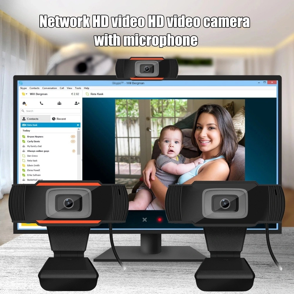 480p/720p/1080P Webcam Camera with Built-in HD Microphone,Video Conference Mini USB Camera,IP Camera,Web Camera for Online Teaching Live Broadcasting Laptop PC