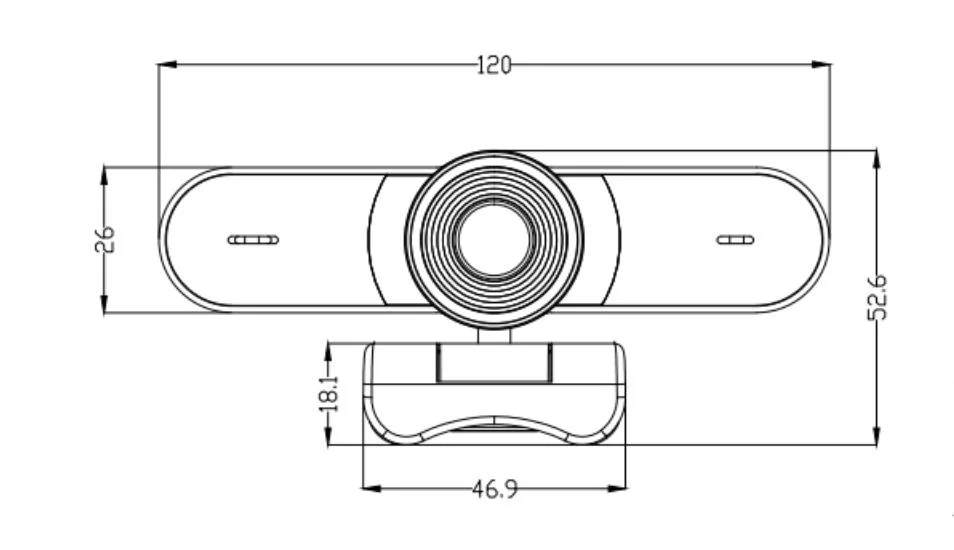 4K Webcam Auto Focusing Built-in Dual Mic and Privacy Cover Web Camera