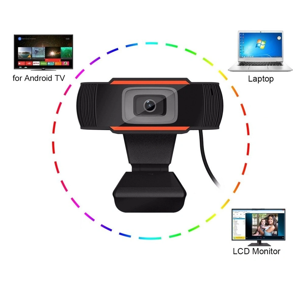 Video Conference Mini USB Camera, 480p/720p/1080P-Webcam Camera with Built-in HD Microphone, IP Camera, Web Camera