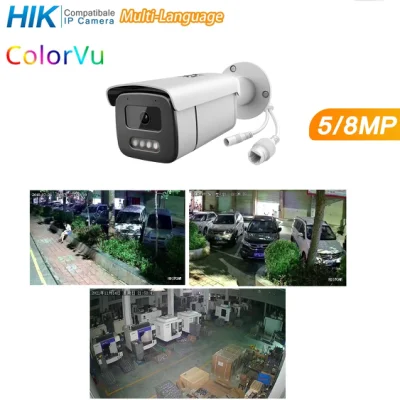 5MP/8MP CCTV 4K Bullet IP-Kamera Colorvu HD Vollfarb-IP-Kamera Warmlichtkamera mit Menschenerkennung, Onvif, IP66, ODM/OEM CCTV-Kamera, NVR, PTZ